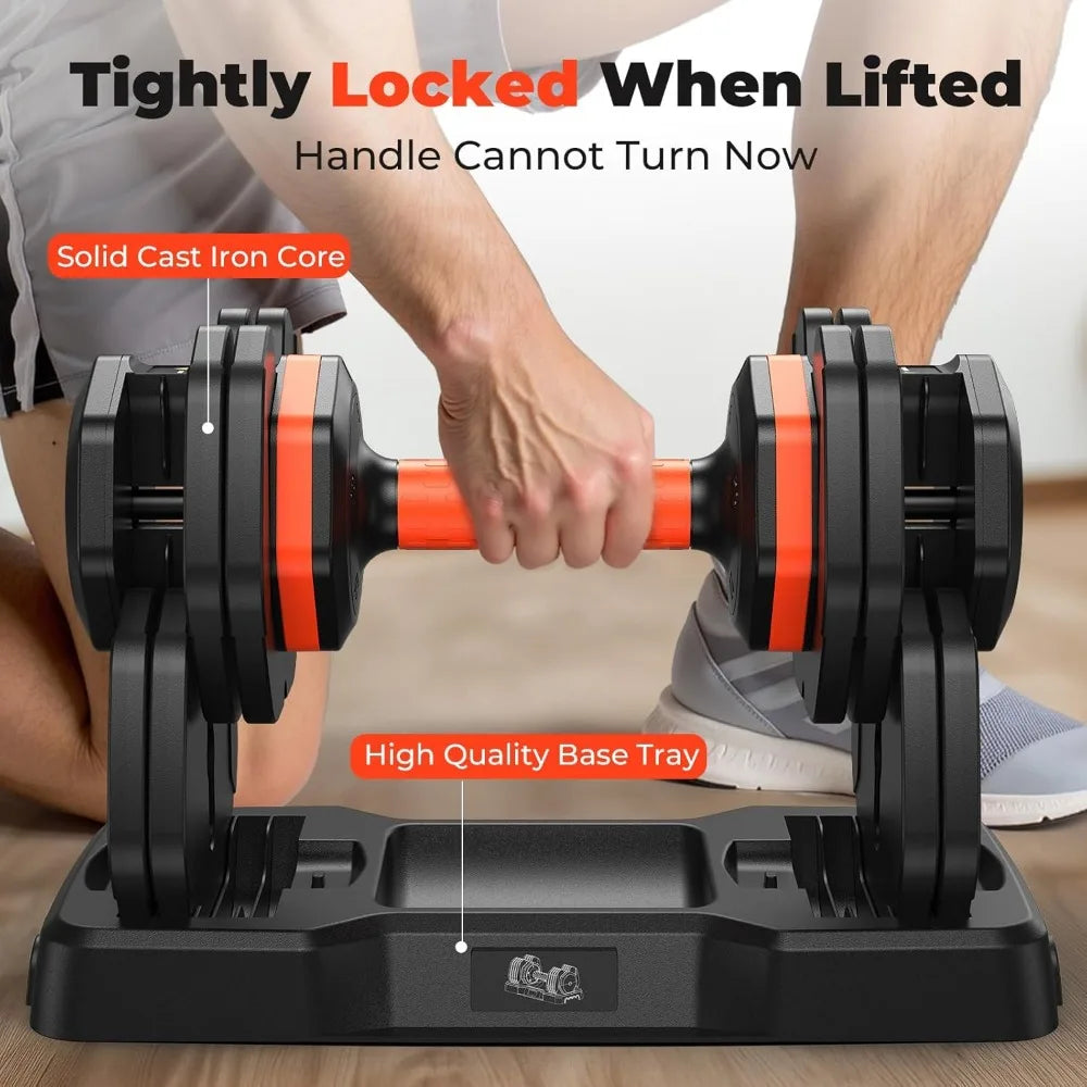 Adjustable Weights Dumbbells Set 25LB, Adjustable 5/10/15/20/25lbs