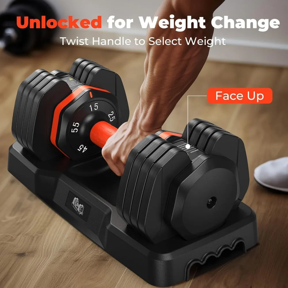 Adjustable Weights Dumbbells Set 25LB, Adjustable 5/10/15/20/25lbs