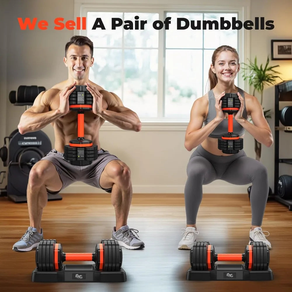 Adjustable Weights Dumbbells Set 25LB, Adjustable 5/10/15/20/25lbs