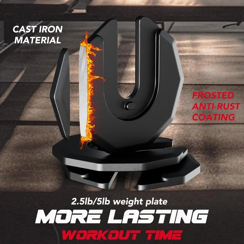 25lb-55lb Adjustable Anti-Slip Dumbbells Set