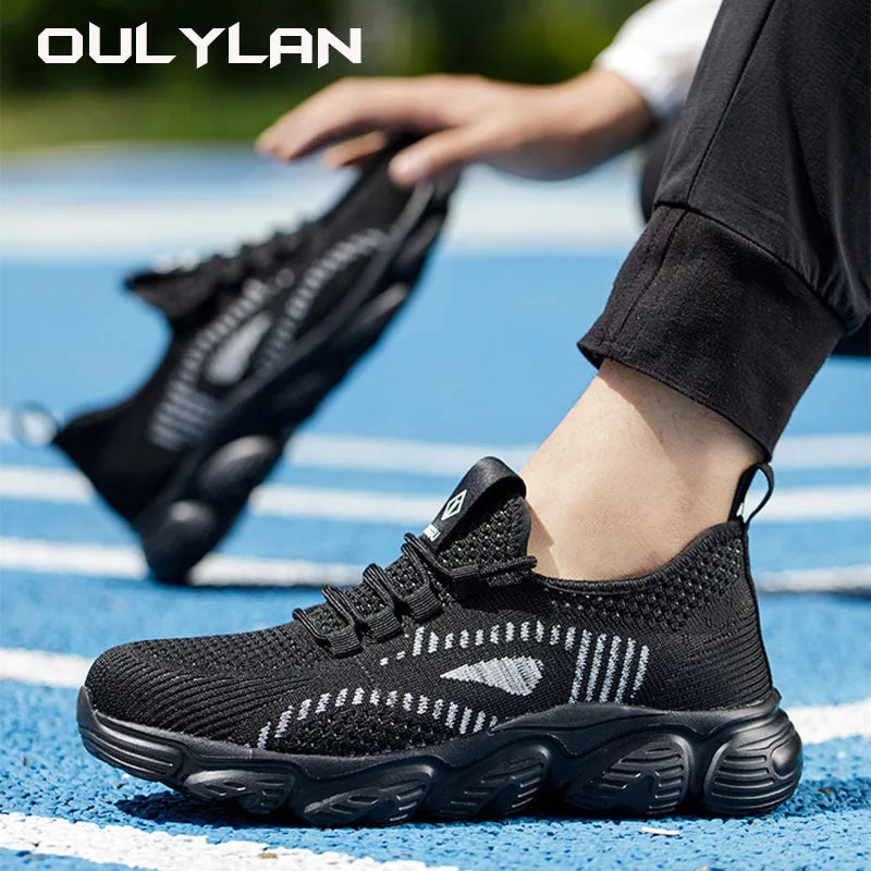 Men's Breathable Shoes Anti Puncture safety Shoes Protection  Flying  in