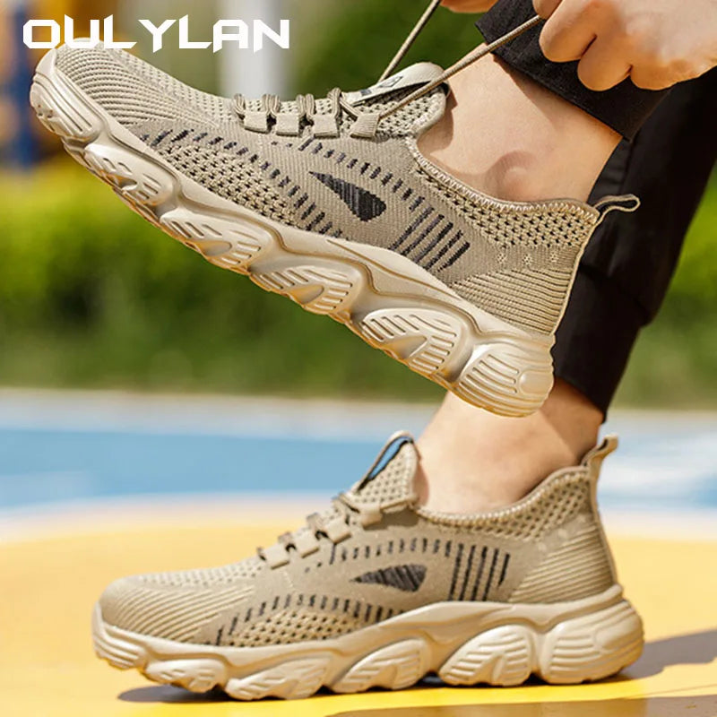 Men's Breathable Shoes Anti Puncture safety Shoes Protection  Flying  in