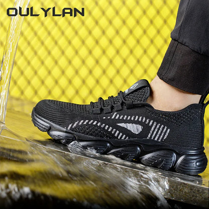 Men's Breathable Shoes Anti Puncture safety Shoes Protection  Flying  in