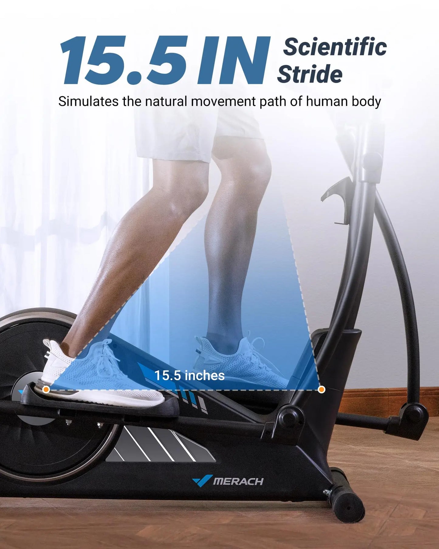 16 Levels Elliptical Quiet Magnetic Drive Machine