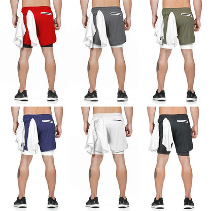 2 In 1 Workout Male Sport Shorts