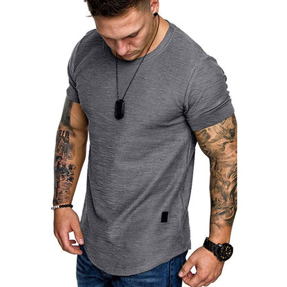 Men's Casual Short-Sleeve Solid  T-Shirt