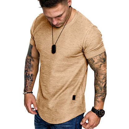 Men's Casual Short-Sleeve Solid  T-Shirt