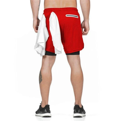 2 In 1 Workout Male Sport Shorts