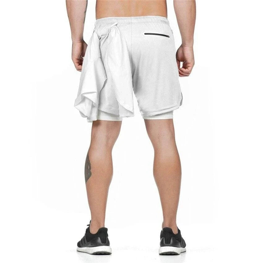 2 In 1 Workout Male Sport Shorts