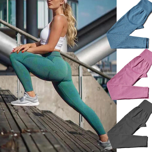 Seamless Leggings Yoga Pants Gym Booty Contour