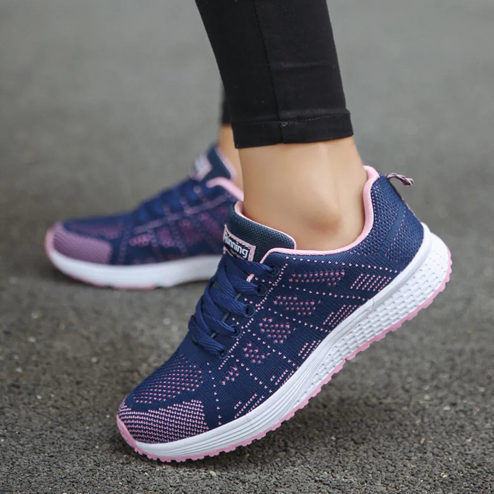 Women Casual Fashion Breathable Walking Mesh Shoes