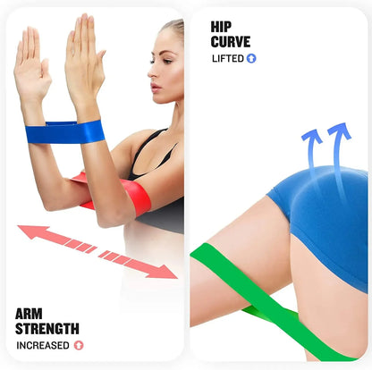 5pcs Fitness Resistance Bands Set-Include 5Colors,Exercise ,Working Out,