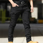 Waterproof Men Fashion Cargo Pants Solid Color