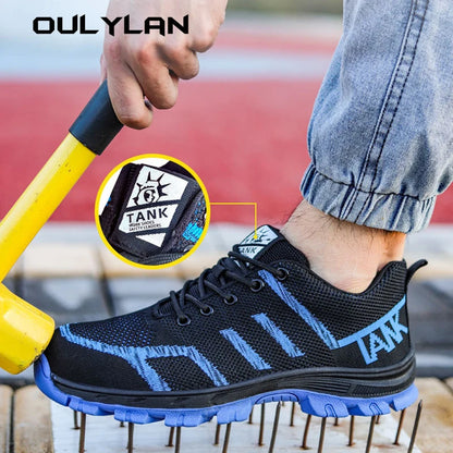 Knit Safety Shoes Solid Soles Men's Breathable