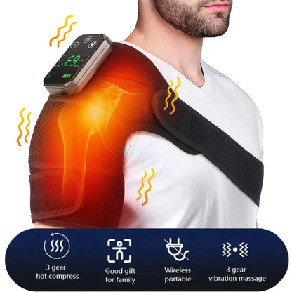 Electric Shoulder Massager Heating Vibration Massage Belt