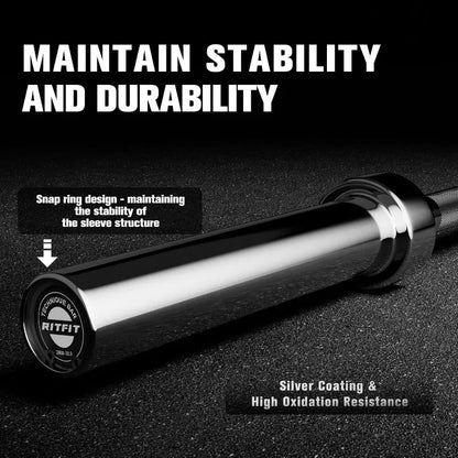 RITFIT Barbell 4ft/4.8ft/6ft - 2 Inch Weightlifting Bar