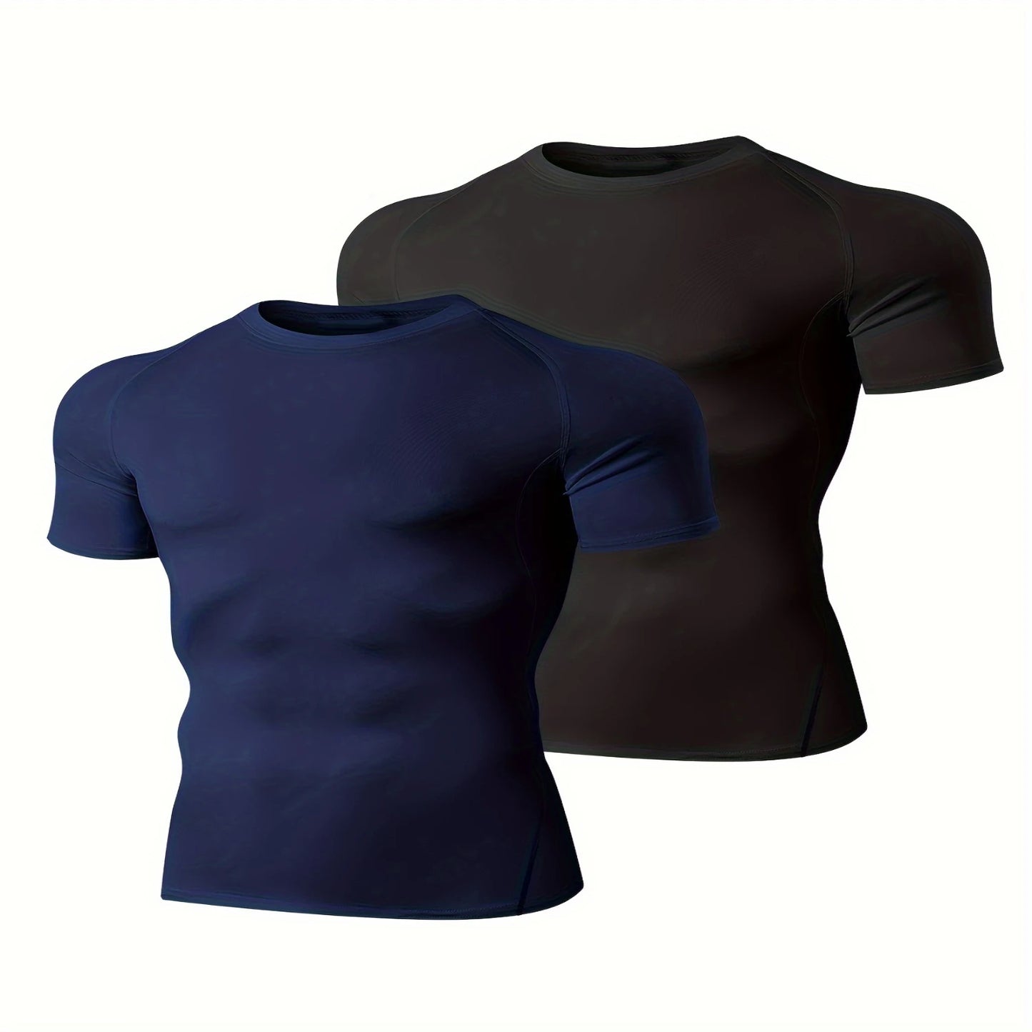 2pcs Compression Men T-shirts  Short Sleeve