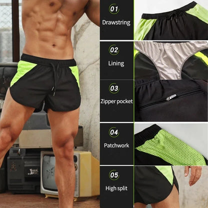 Men Light Breathable CrossFit Running Shorts