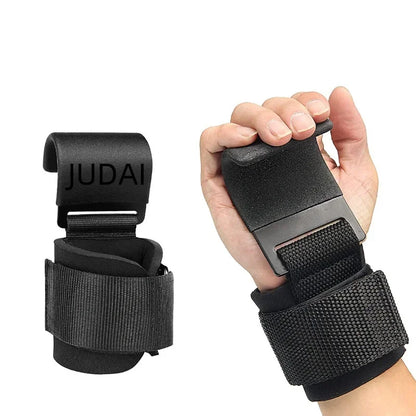 Weight Lifting Hook Grips With Wrist Wraps