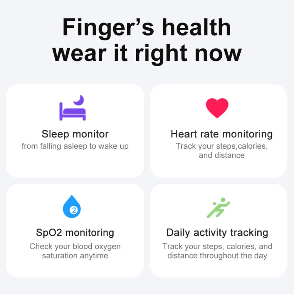 Smart Fitness Ring  5ATM Waterproof Heart Rate