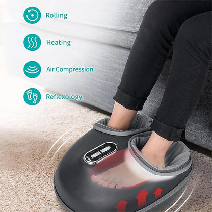 Foot Massager Heating Therapy Air Compression Shiatsu
