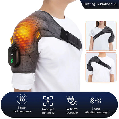 Electric Shoulder Massager Heating Vibration Massage Belt
