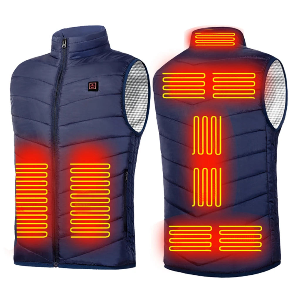 9 Heated Vest Zones Electric Heated Men-Women