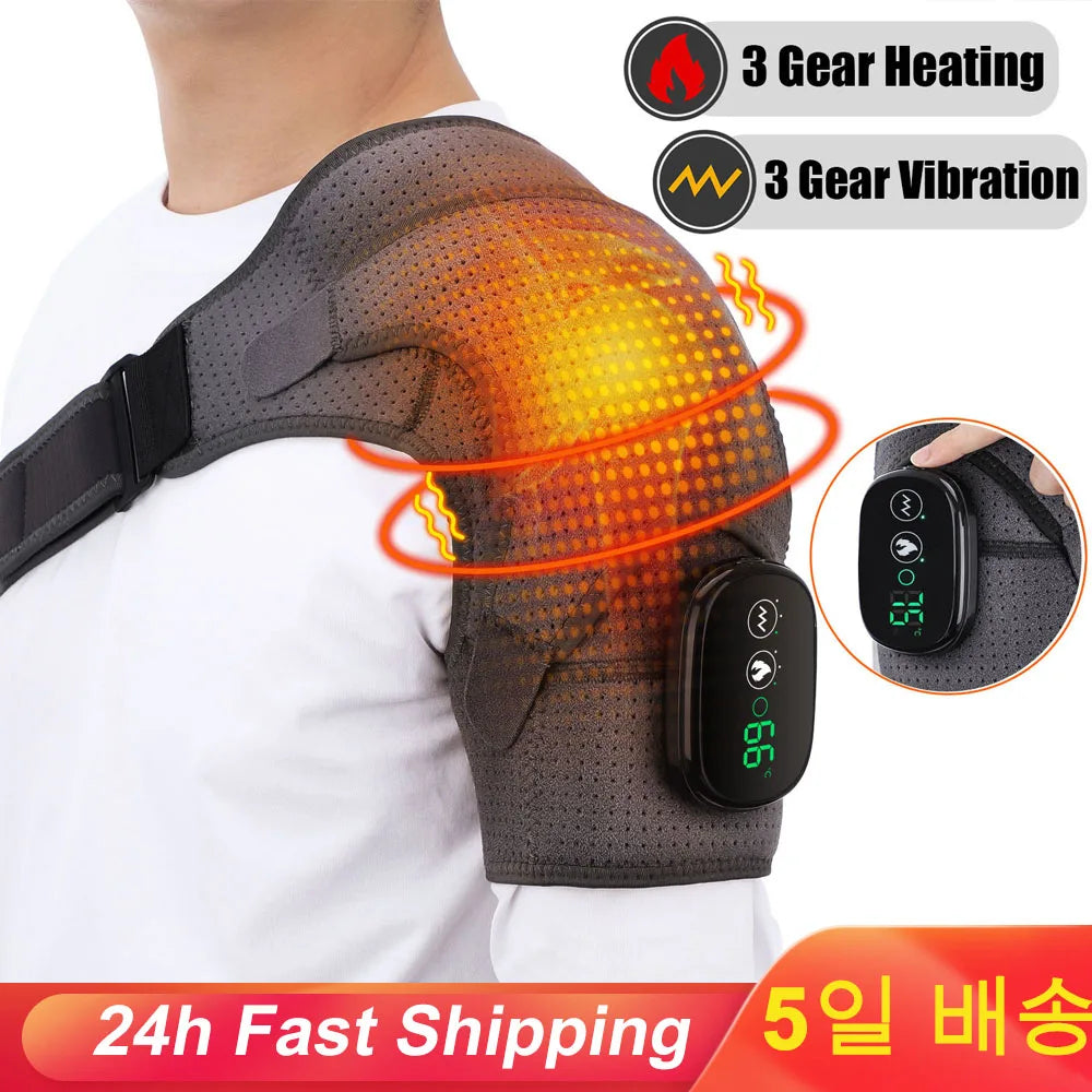 Electric Shoulder Massager Heating Vibration Massage Belt