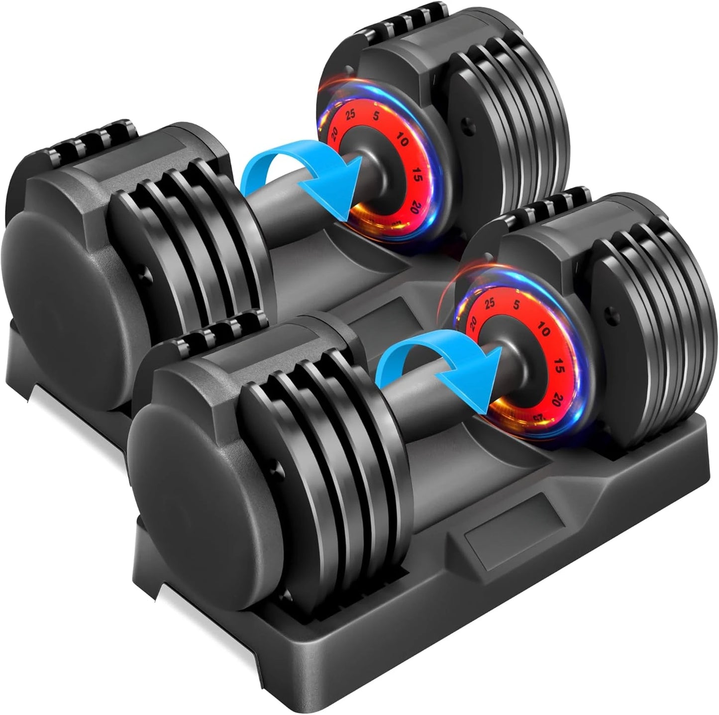 Adjustable Dumbbell Set, 25/55LB Adjust Dumbbells