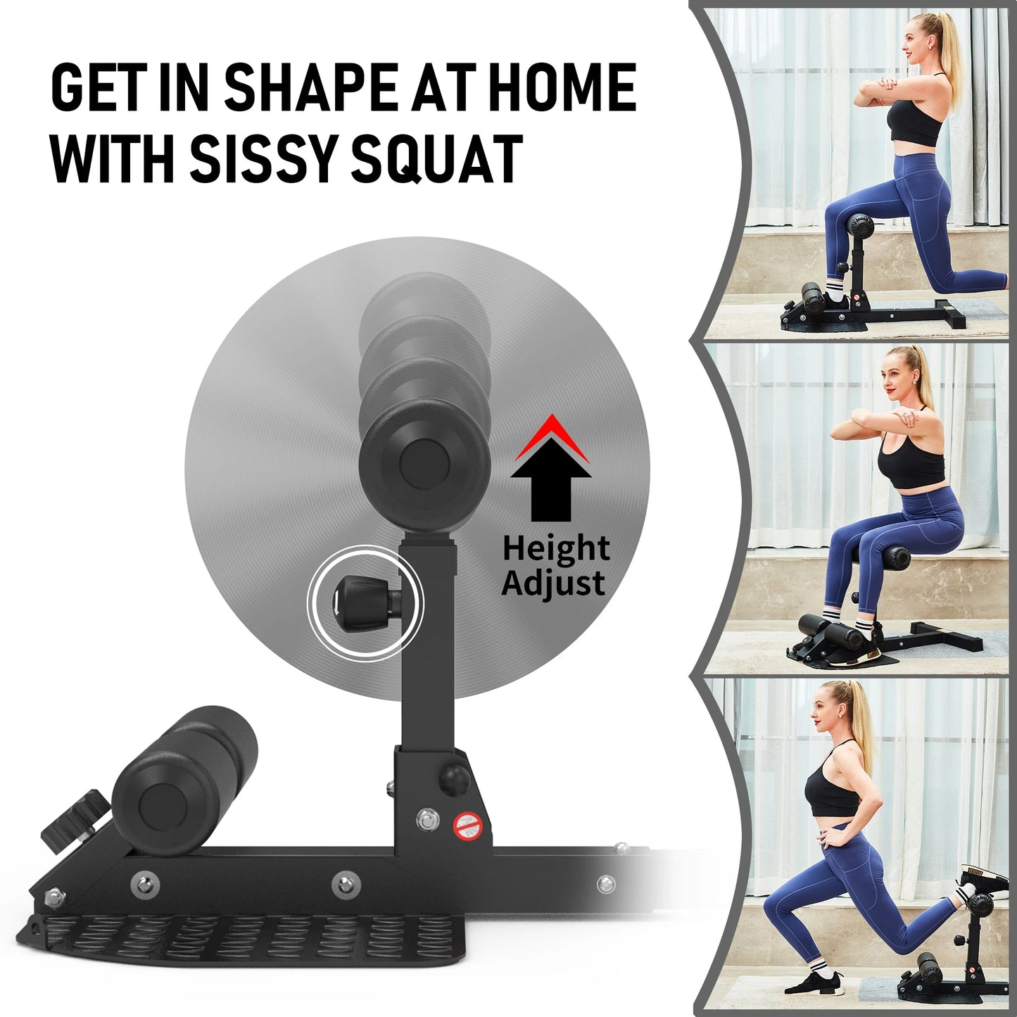 Deep Sissy Squat Bench Core Workout Multifunctional