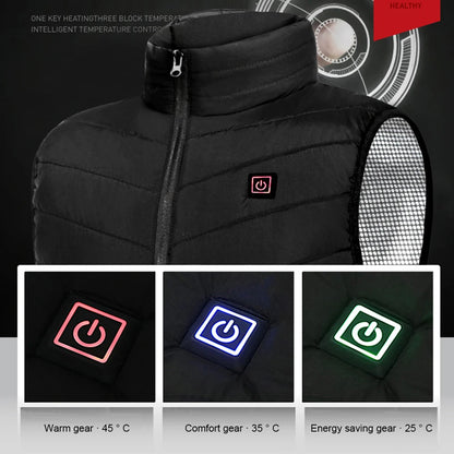 9 Heated Vest Zones Electric Heated Men-Women