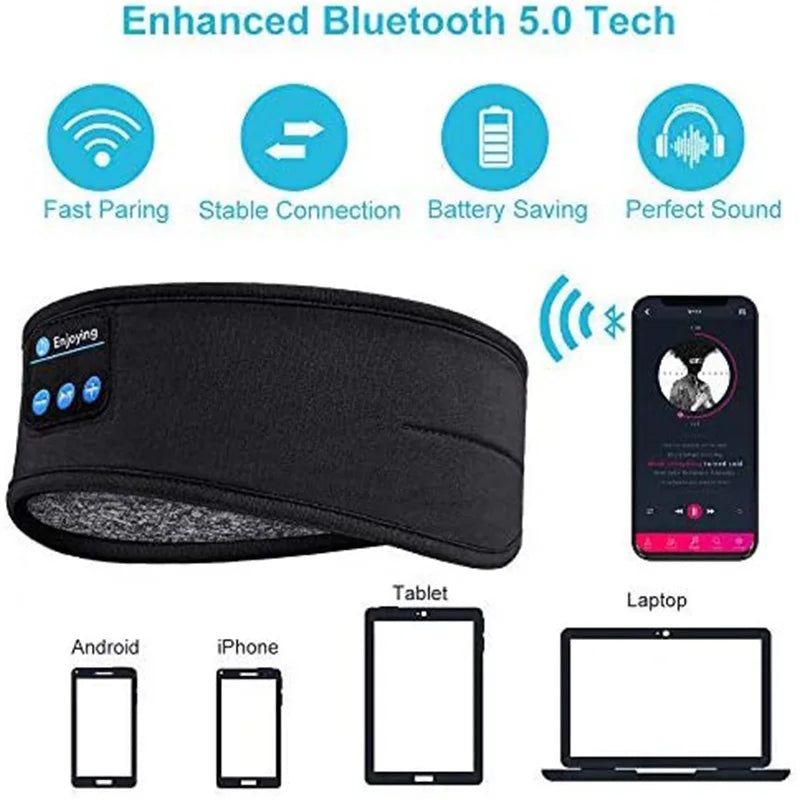 Sports Elastic Headband Wireless Bluetooth Headphones