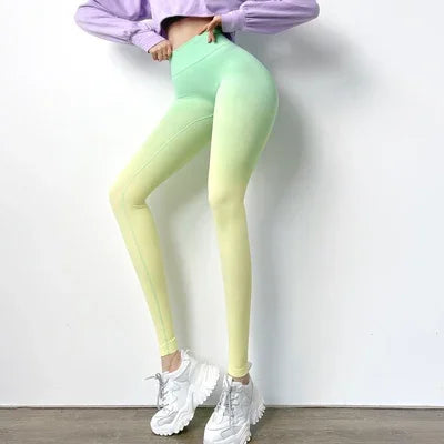 Gradient Color Energy Legging Women Workout Fitness