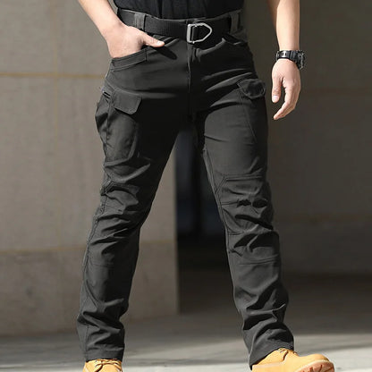 Waterproof Men Fashion Cargo Pants Solid Color