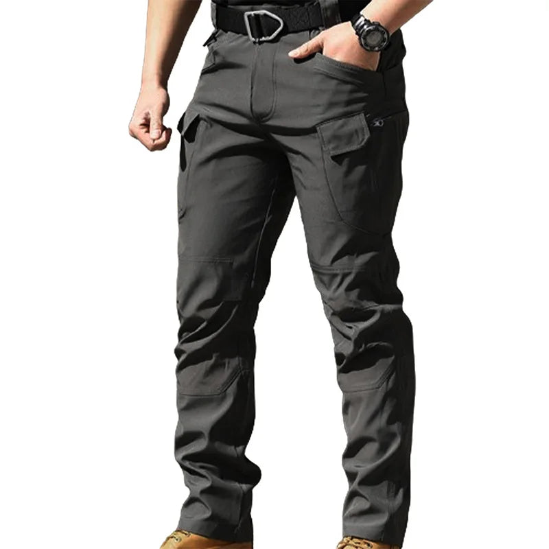 Waterproof Men Fashion Cargo Pants Solid Color