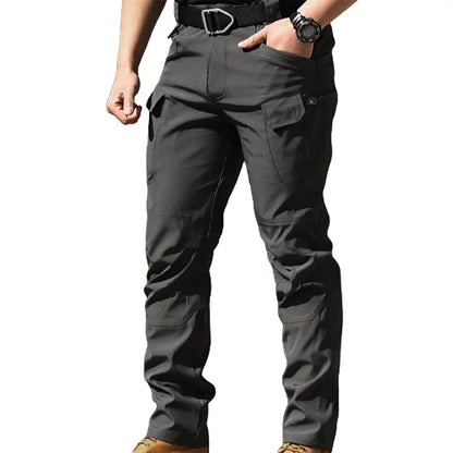 Waterproof Men Fashion Cargo Pants Solid Color