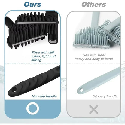 Bath Soft Back Scrubber Brush with Handle