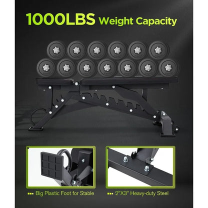 Adjustable  Bench Press with1000LB Capacity