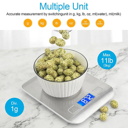 Small Platform 5Kg Electronic Smart Balance  Mini Precision Precise   Baking Measuring Tools