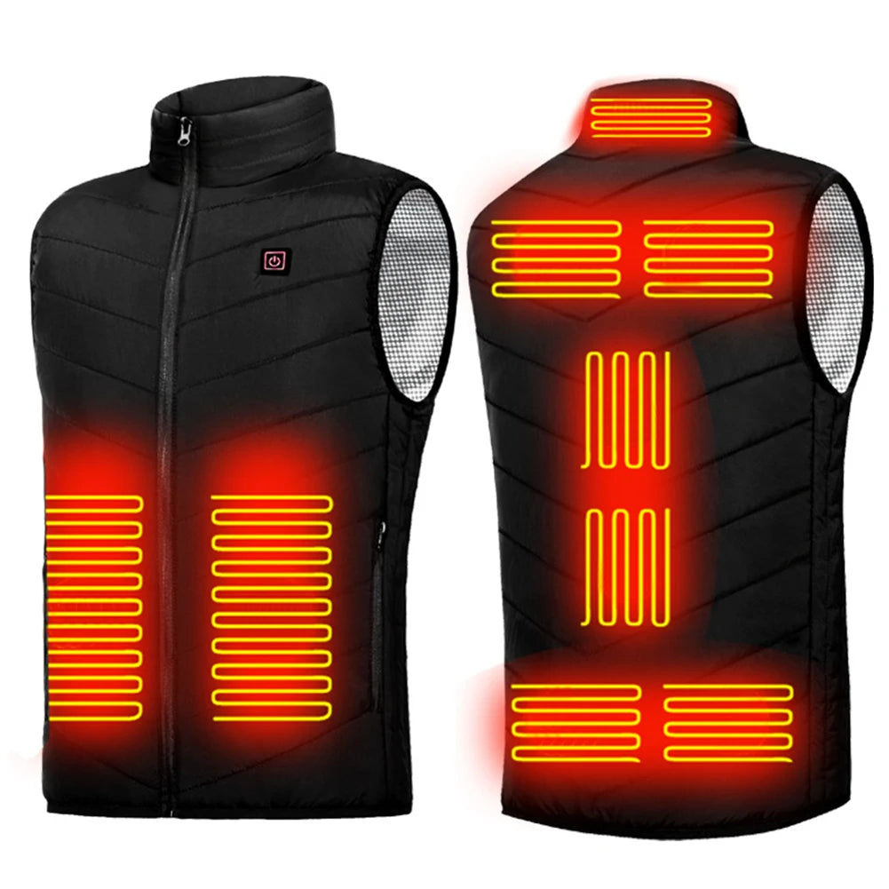 9 Heated Vest Zones Electric Heated Men-Women