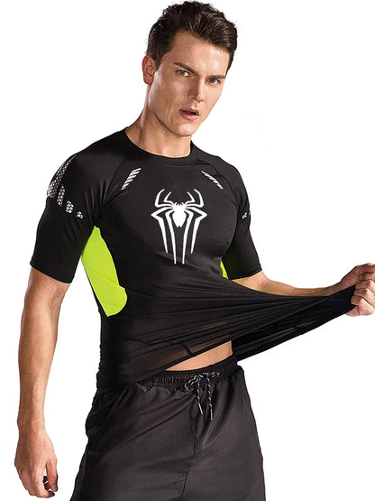 Men Fitness Compression Shirt Summer T-Shirt