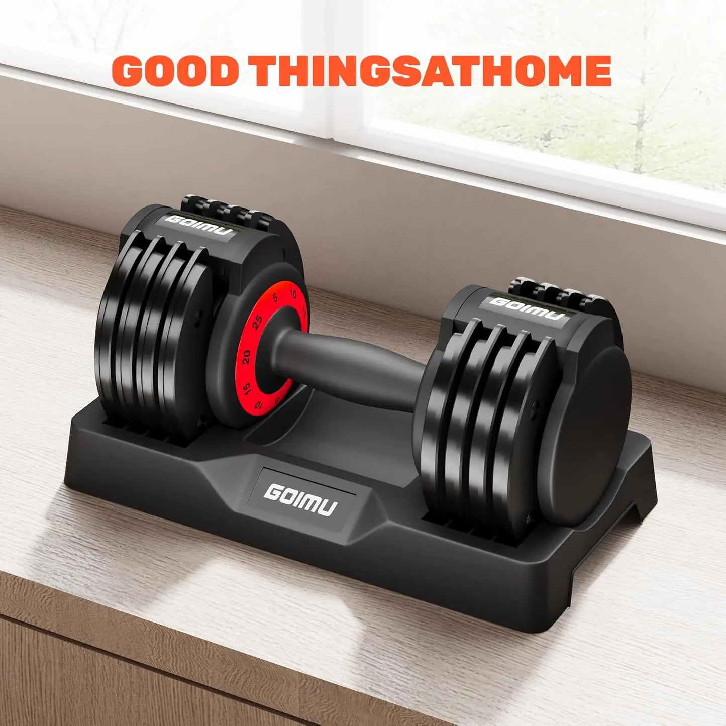 Adjustable Dumbbell Set, 25/55LB Adjust Dumbbells